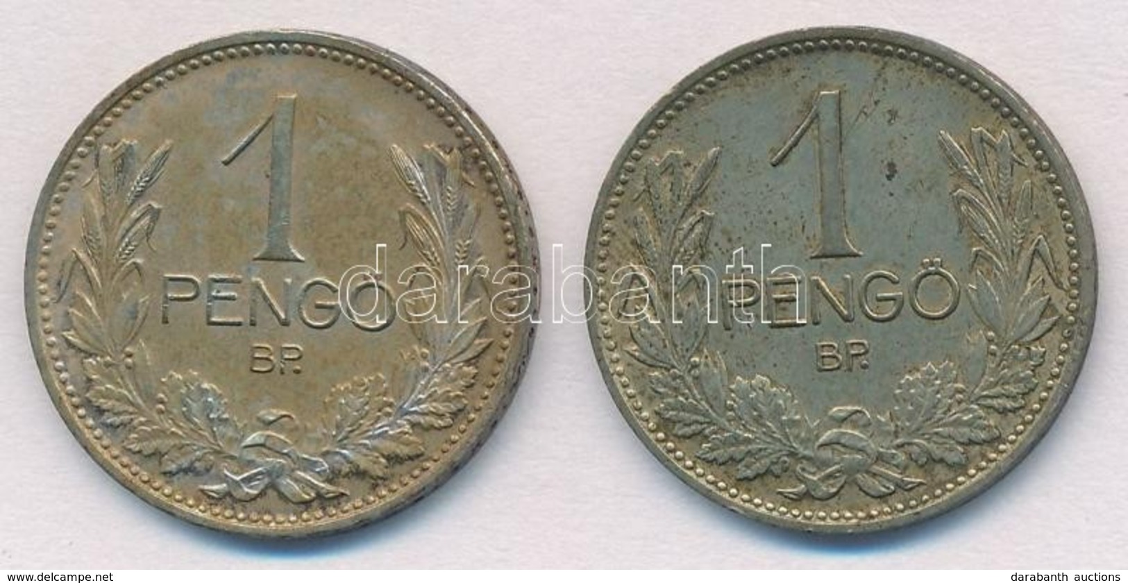 1939. 1P Ag (2x) T:1-,2 Patina - Unclassified