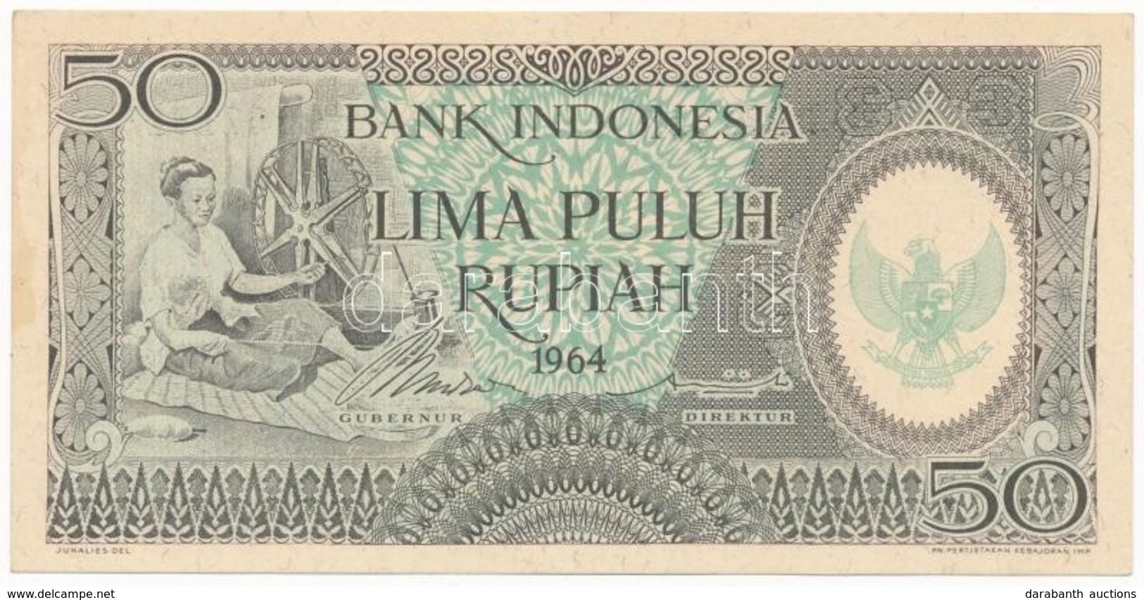 Indonézia 1964. 50R T:I,I-
Indonesia 1964. 50 Rupiah C:UNC,AU - Unclassified