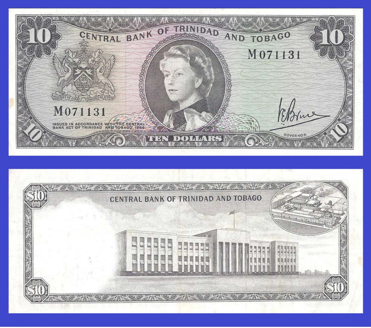 Trinidad Tobago 10 Dollars 1964  - REPLICA --  REPRODUCTION - Autres & Non Classés