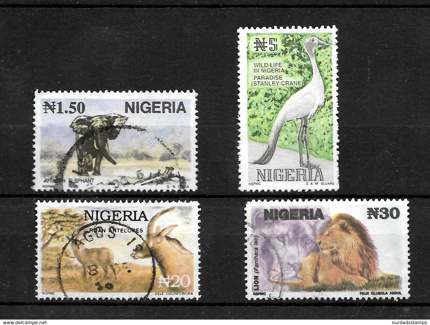 Nigeria, 1993 Wildlife, Complete Set Used (6822) - Nigeria (1961-...)