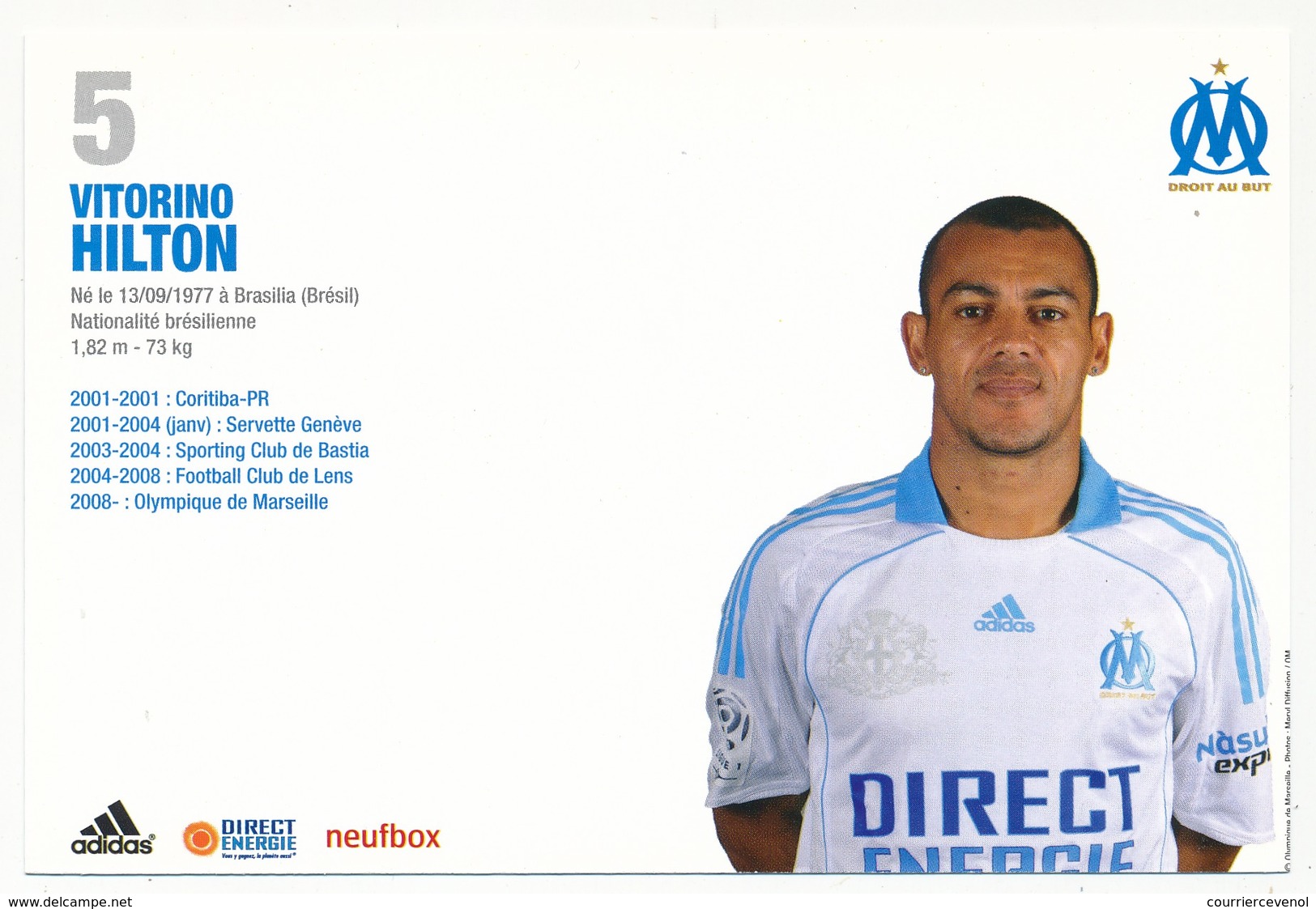 Fiche - Olympique De Marseille OM  - Vitorino HILTON - Saison 2008/09 - Sports