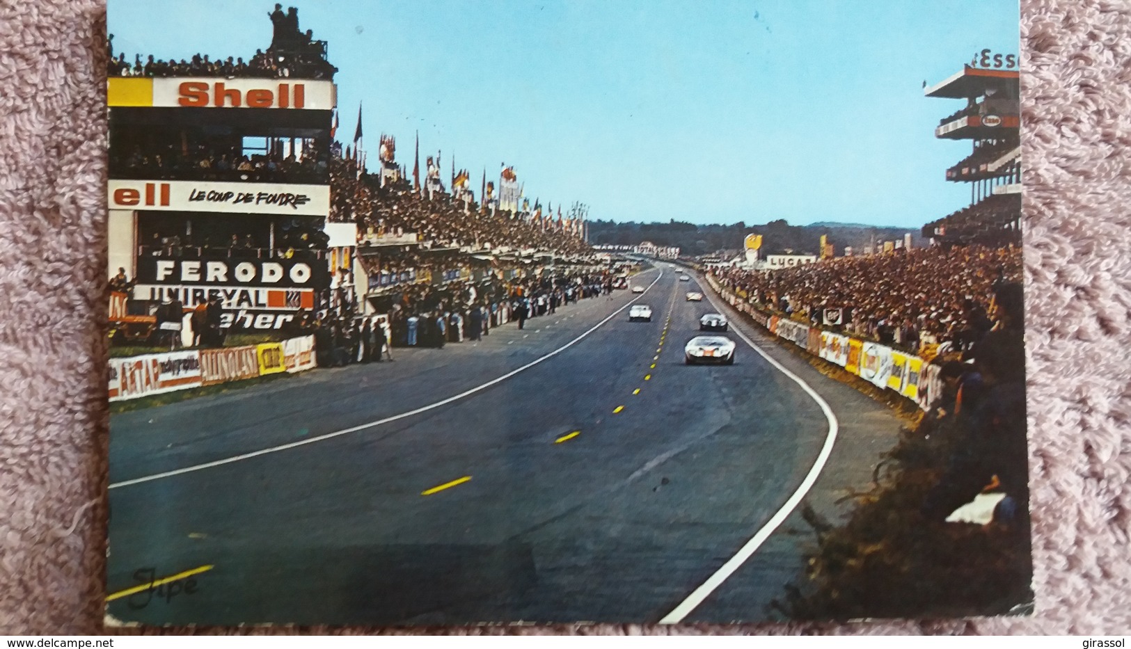 CPSM LE MANS CIRCUIT DES 24 HEURES VUE D ENSEMBLE DES STANDS DE RAVITAILLEMENT ET DES TRIBUNES 1968 - Le Mans