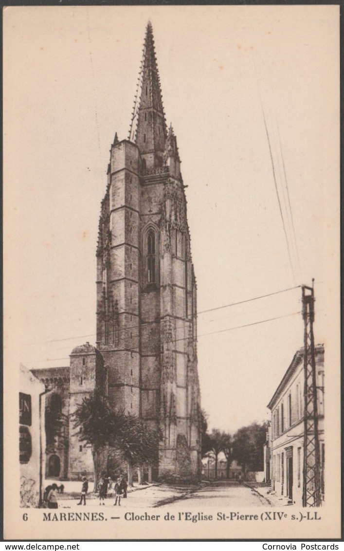 Clocher De L'Eglise St-Pierre, Marennes, C.1920s - Lévy Et Neurdein CPA LL6 - Marennes