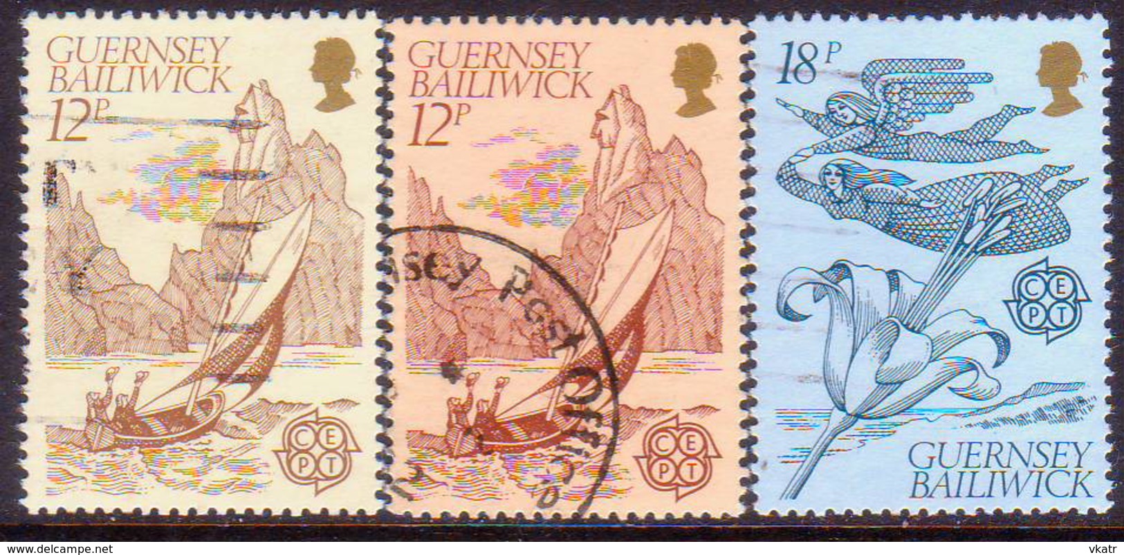 GUERNSEY 1981 SG 230-31 Compl.set + Shade Of 12p Used Europa. Folklore - Guernsey