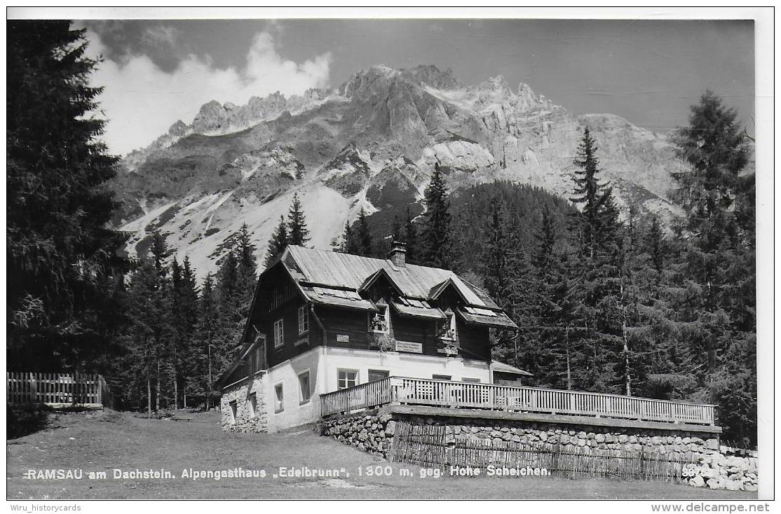 AK 0002  Ramsau Am Dachstein - Alpengasthof " Edelbrunn " Gegen Hohe Scheichen Um 1950 - Ramsau Am Dachstein