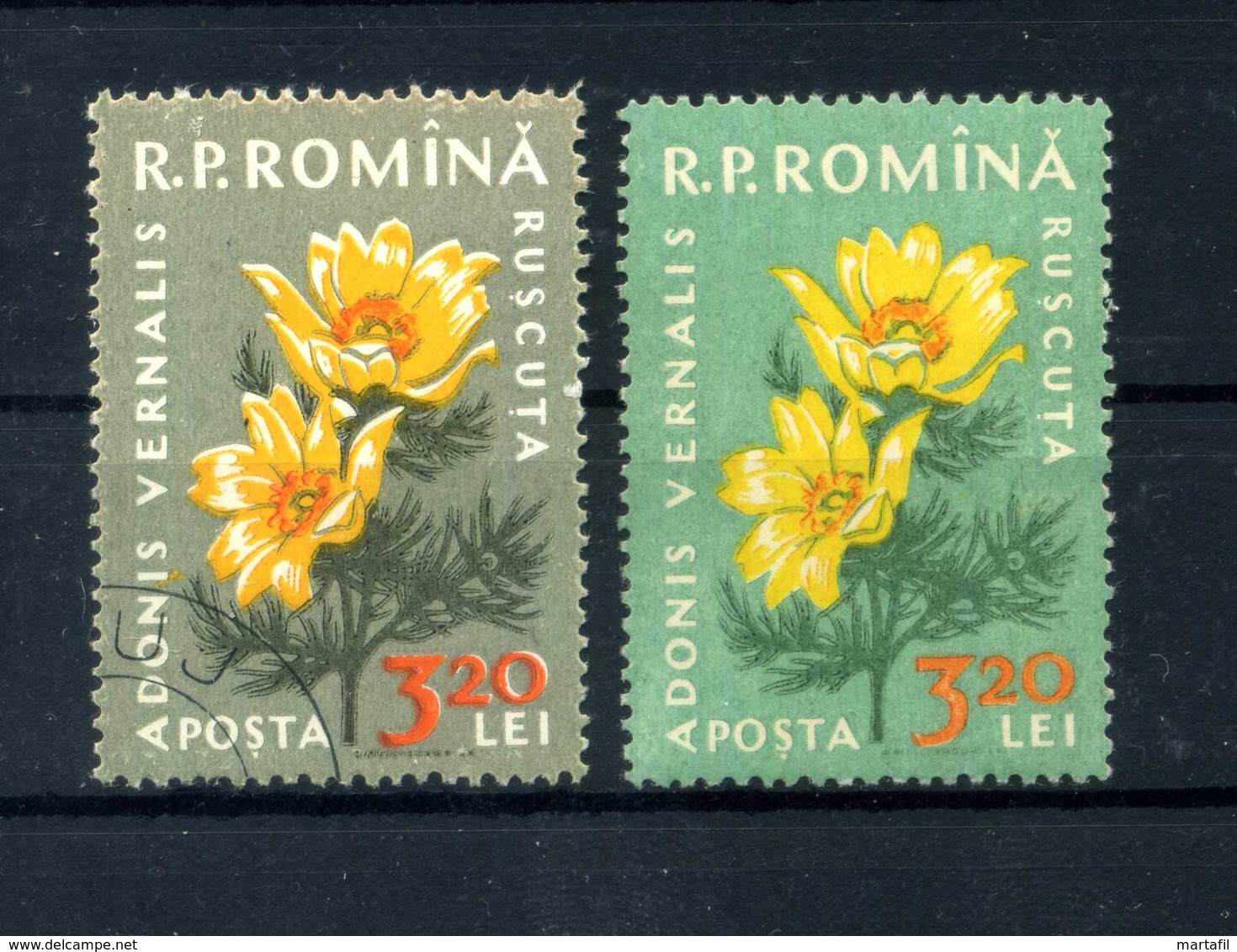 1959 ROMANIA N.1661 VARIETA' DI COLORE - Varietà & Curiosità