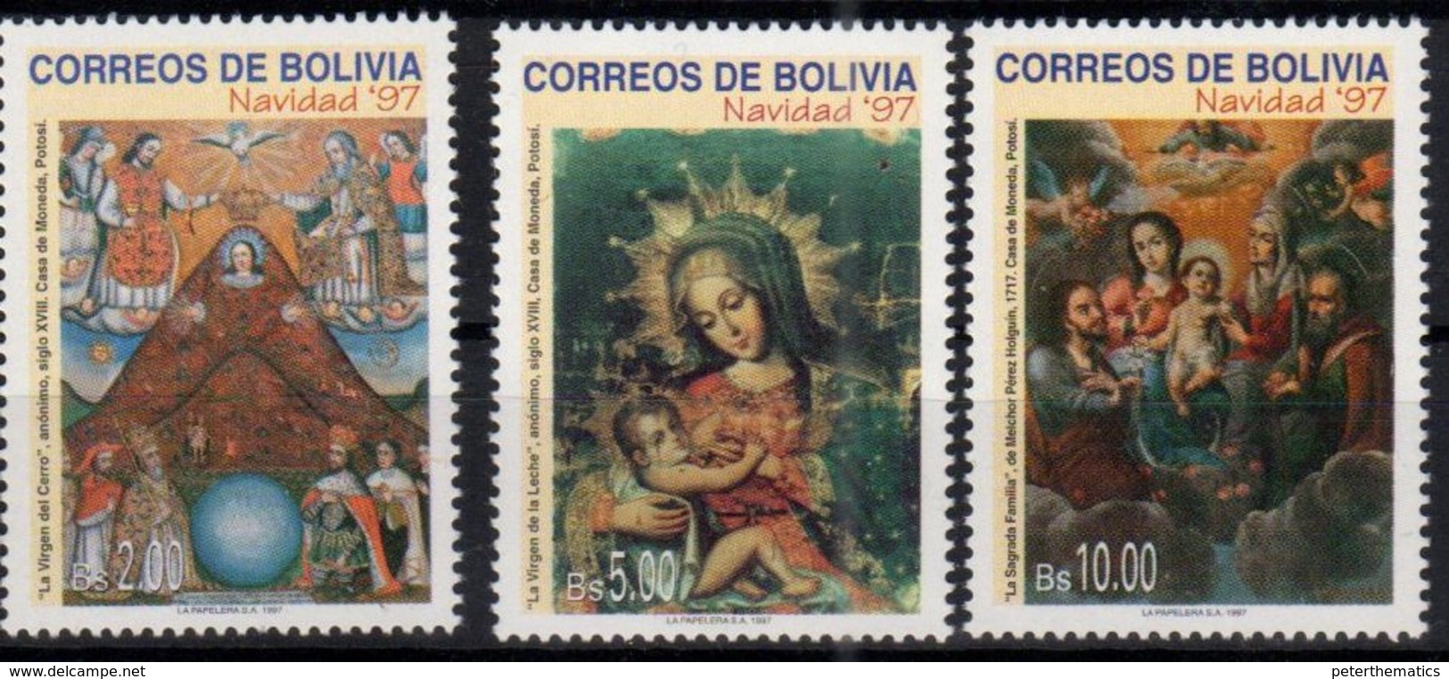 BOLIVIA , 1997, MNH,CHRISTMAS, CELEBRATIONS, MICHEL 1359-1361, 3v - Kerstmis