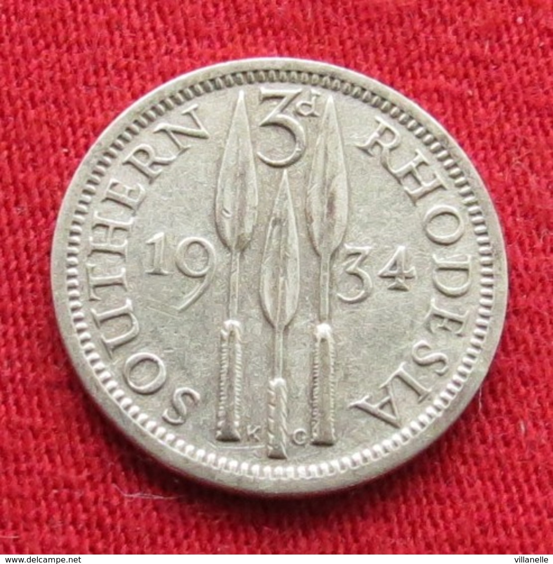 Southern Rhodesia 3 Pence 1934 KM# 1 Silver Rodesia Rhodesie - Rhodésie