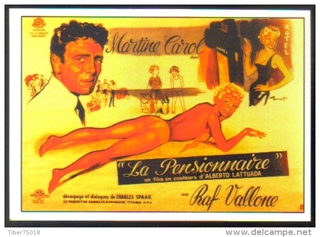 Carte Postale : La Pensionnaire (Cinéma Affiche Film) Illustration Brenot (Martine Carol - Raf Vallone) - Autres & Non Classés