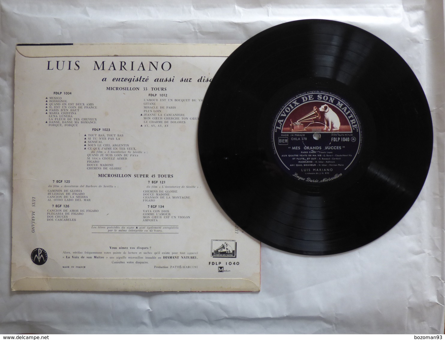 25 CM LUIS MARIANO  PATHE FDLP 1040  C'EST MAGNIFIQUE - Rock