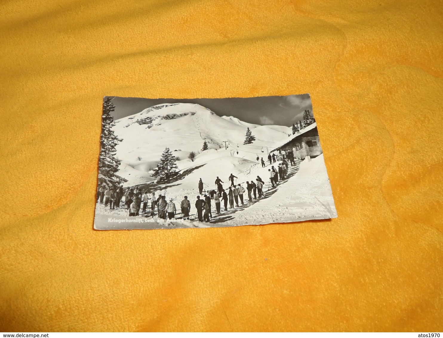 CARTE POSTALE ANCIENNE CIRCULEE DE 1953. / KRIEGERHORNLIFT LECH AM ARLBERG. / CACHETS + TIMBRES X4 FLEURS.. - Lech