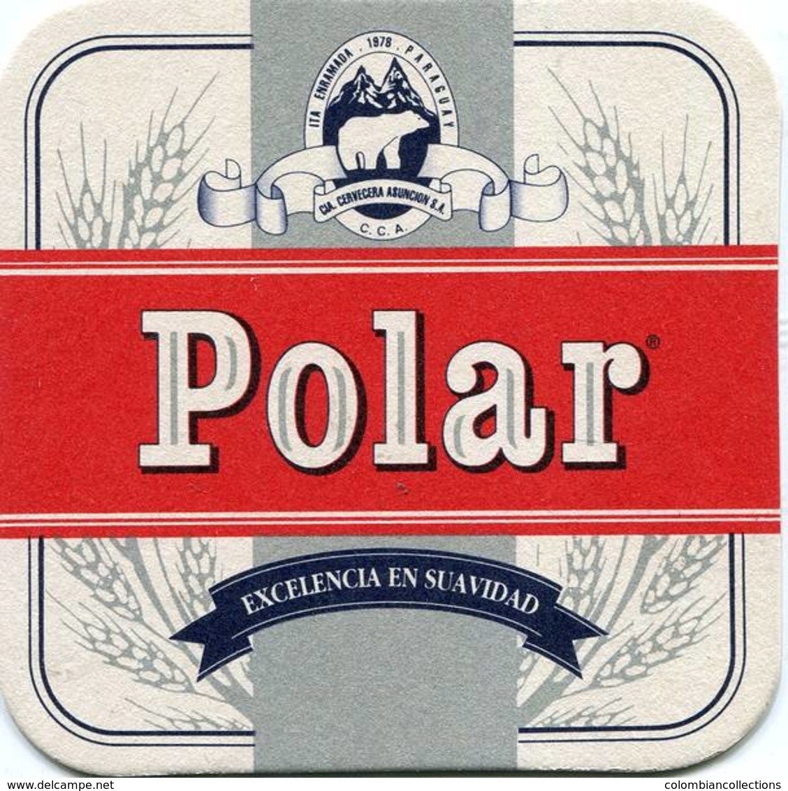 Lote Pa12, Paraguay, Posavaso, Coaster, Polar, Cuadrada - Portavasos