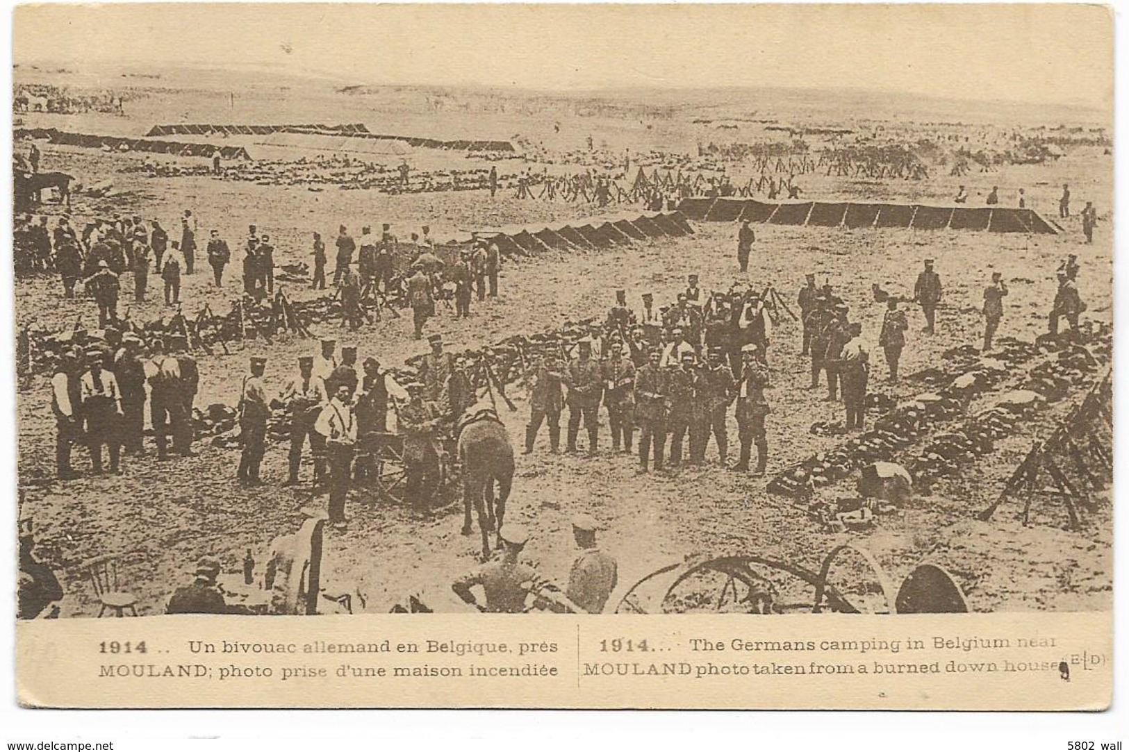 FOURON - MOULAND 1914 : Un Bivouac Allemand - Guerre 1914-18