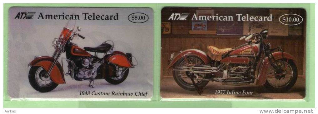 USA - ATX - 1995 Indian Motorcycle NZ & Aust Issue Set (2) - Mint - Motos