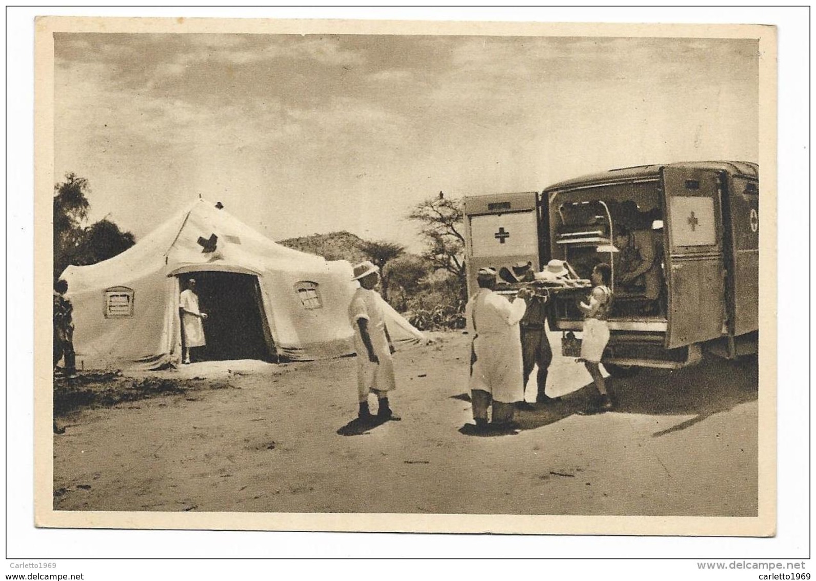 IL MEDICO ITALIANO IN GUERRA -  UN' AUTO AMBULANZA IN A.O.I.  - NV FG - Oorlog 1939-45