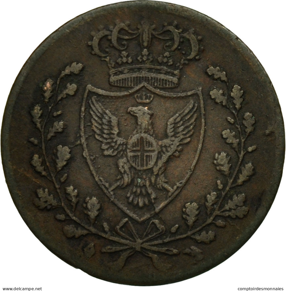 Monnaie, États Italiens, SARDINIA, Carlo Felice, Centesimo, 1826, Torino, TTB - Italian Piedmont-Sardinia-Savoie