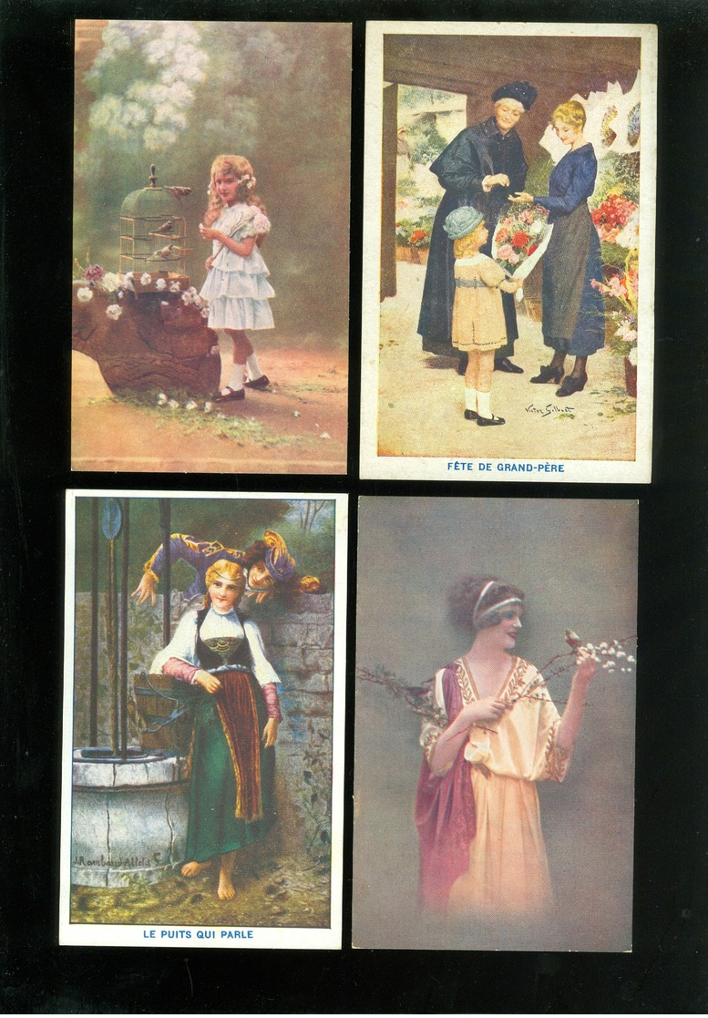 Beau Lot De 60 Cartes Postales De Fantaisie   Mooi Lot 60 Postkaarten Van Fantasie -  60 Scans - 5 - 99 Cartes