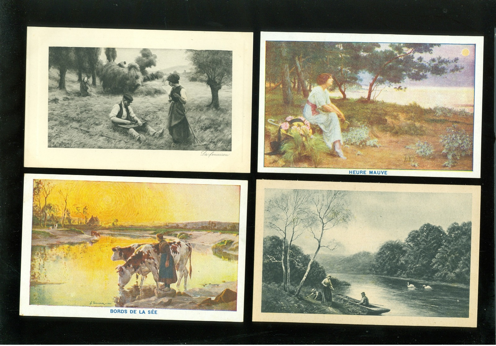 Beau lot de 60 cartes postales de fantaisie   Mooi lot 60 postkaarten van fantasie -  60 scans