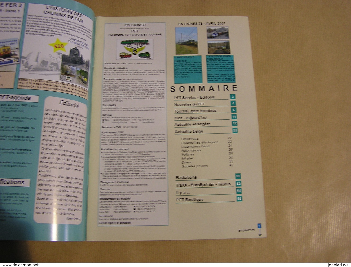 EN LIGNES Revue Ferroviaire N° 78 SNCB NMBS Chemins Fer Train Locomotive Vapeur Locomotive Traxx Taurus Gare Tournai - Chemin De Fer & Tramway