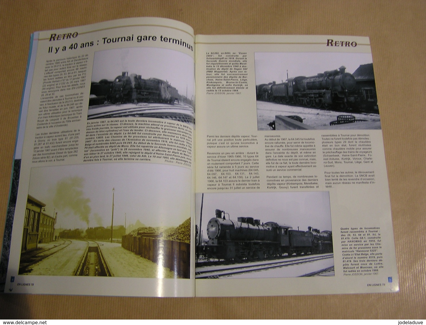 EN LIGNES Revue Ferroviaire N° 78 SNCB NMBS Chemins Fer Train Locomotive Vapeur Locomotive Traxx Taurus Gare Tournai - Railway & Tramway