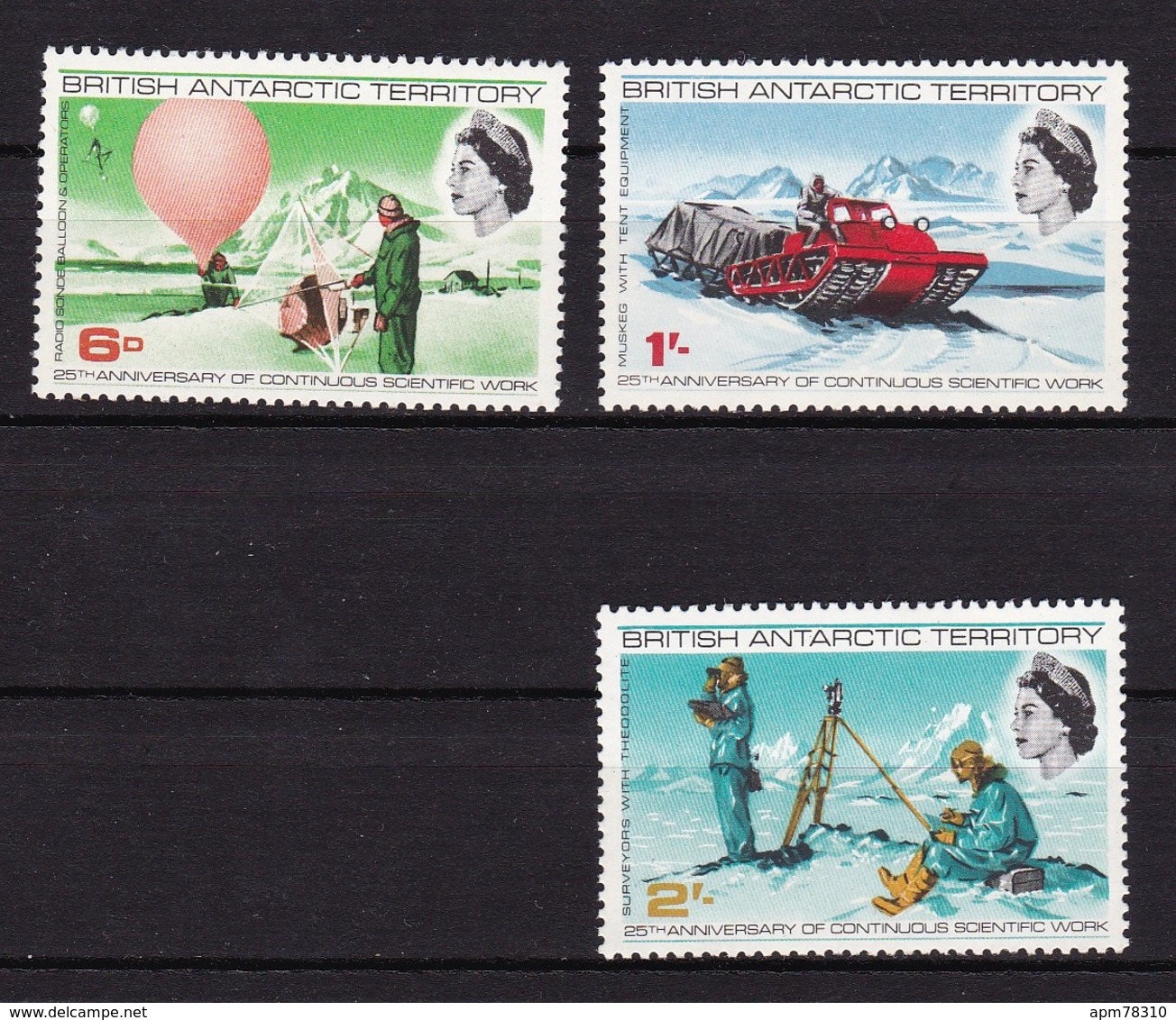 Territoire Antarctique Britannique British Antactic Territory	1969	Xx		Base - Chenillette - Exploration	Y&T	22 - 23 - 24 - Neufs