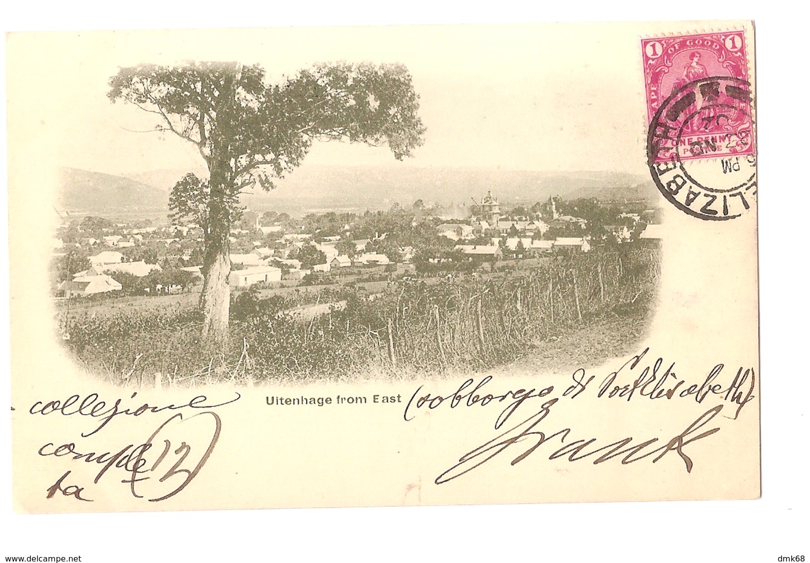 SOUTH AFRICA - UITENHAGE FROM EAST - STAMP - MAILED TO ITALY 1902 - ( 2780) - Sud Africa