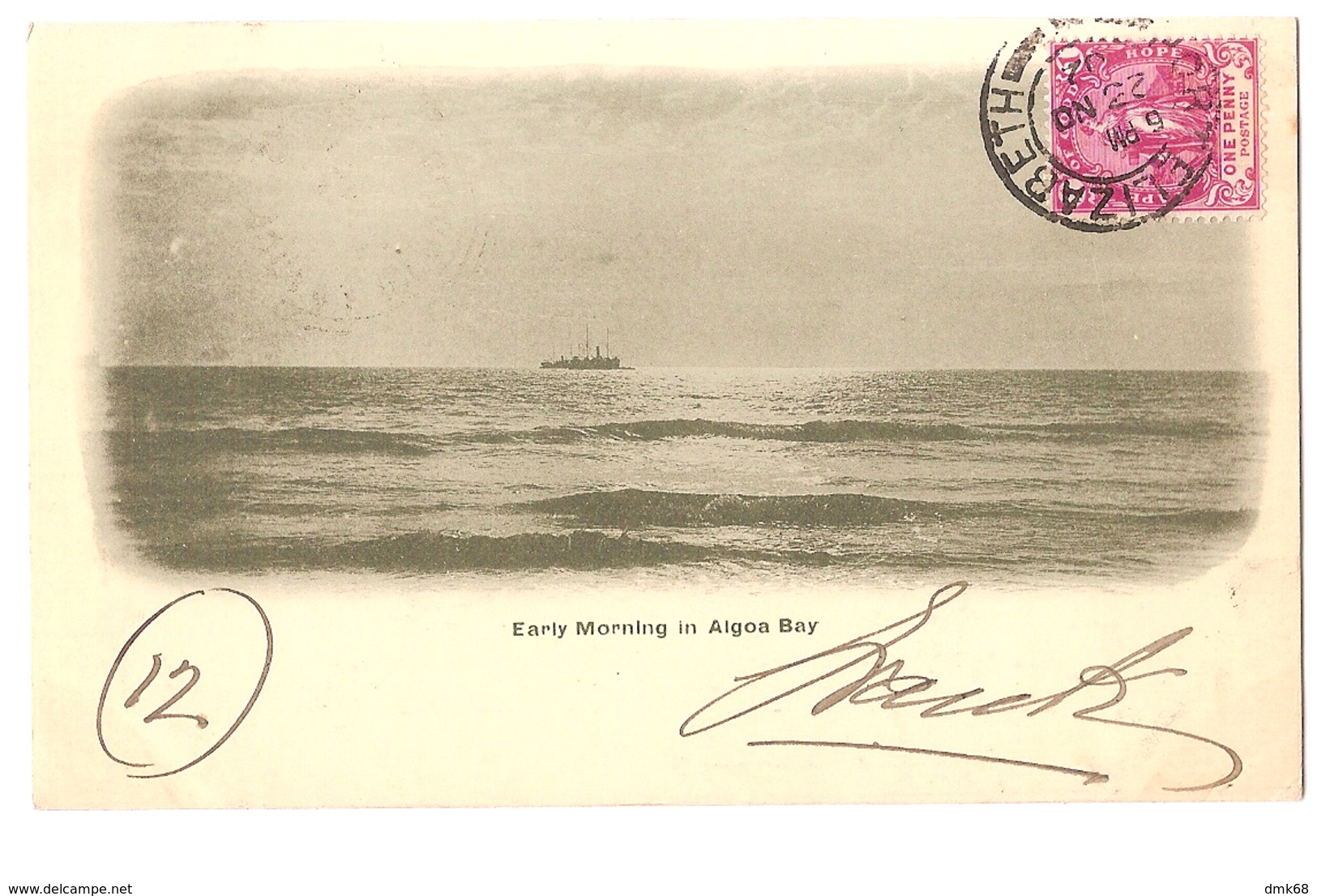 SOUTH AFRICA - EARLY MORNING IN ANGOA BAY - STAMP - MAILED TO ITALY 1902 - ( 2781) - Afrique Du Sud