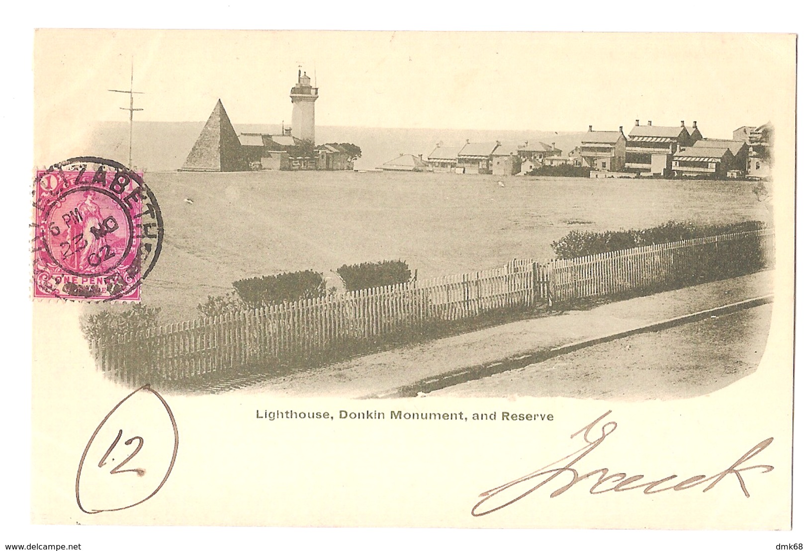 SOUTH AFRICA - PORT ELIZABETH - DONKIN MONUMENT AND RESERVE - STAMP - MAILED TO ITALY 1902 - ( 2782) - Afrique Du Sud