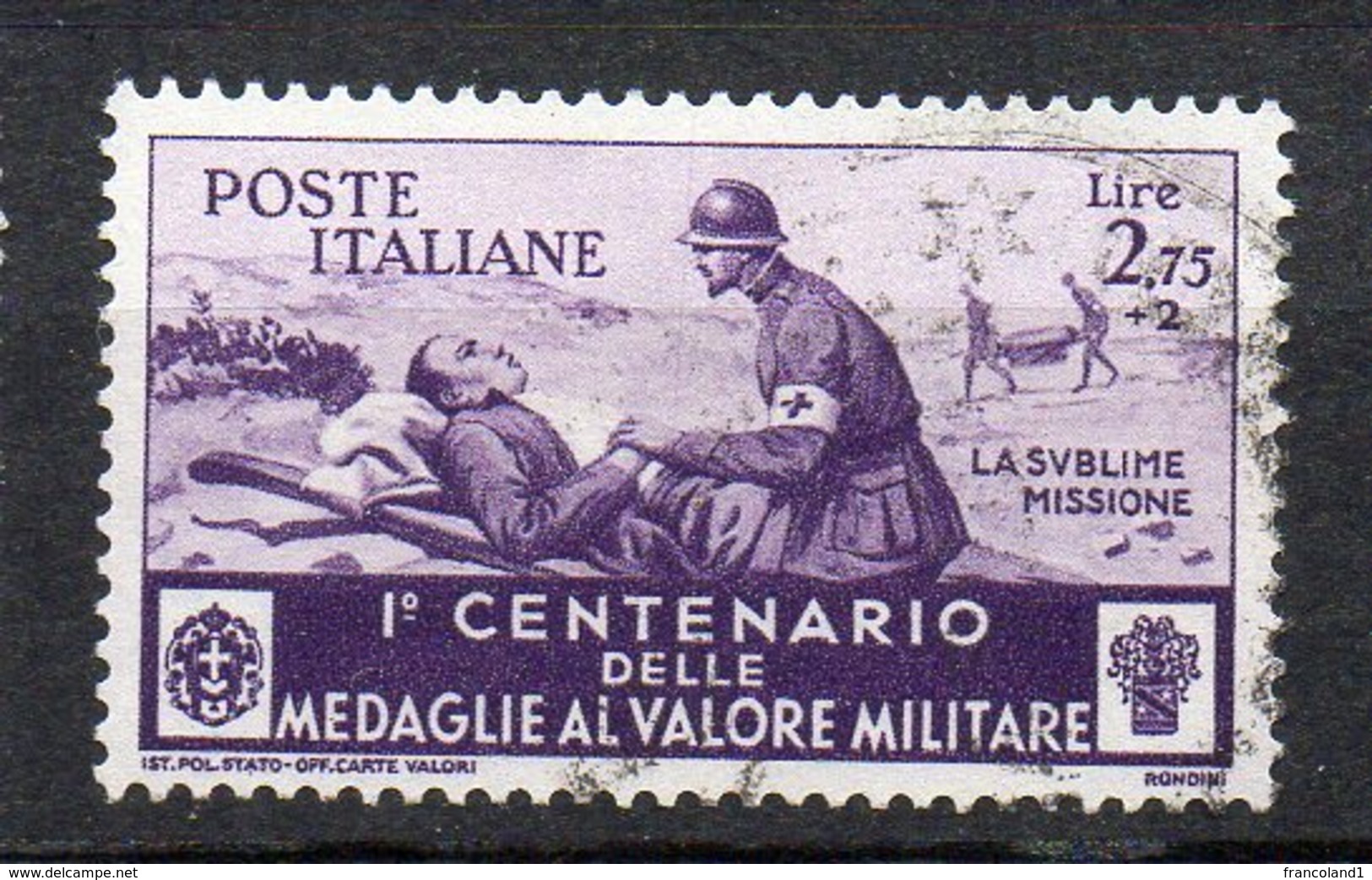 1934 Regno Medaglie Al Valor Militare Serie Completa N. 366 - 376 Timbrati  Used - Oblitérés