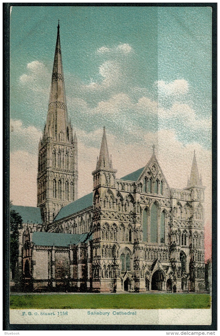 RB 1210 - 2 X Early FGO F.G.O. Stuart Postcards - Salisbury Cathedral Wiltshire - Salisbury