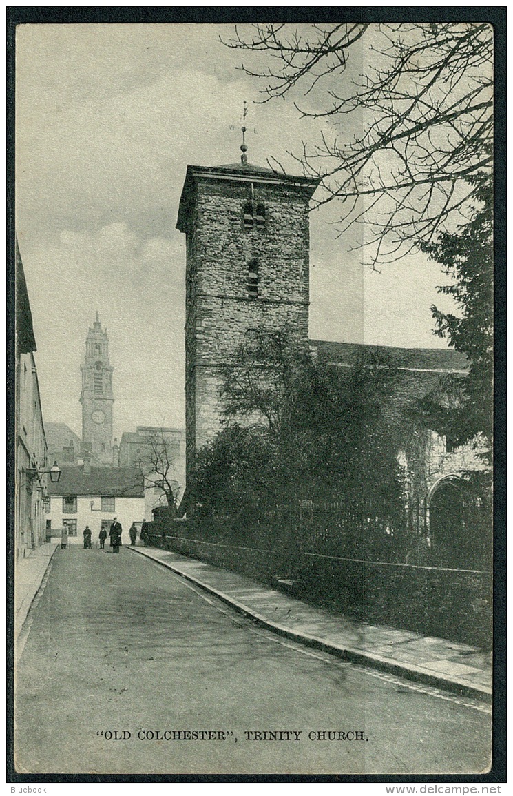 RB 1210 - 1905 Postcard - Trinity Church - Old Colchester Squared Circle Postmark Essex - Colchester