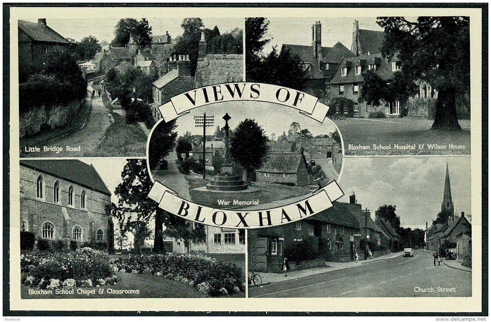 RB 1210 - Multiview Postcard - Bloxham Near Banbury Oxfordshire - School - War Memorial ++ - Other & Unclassified