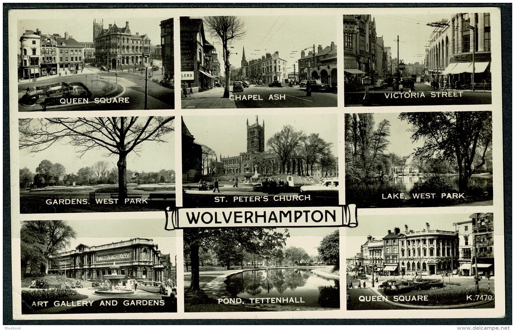 RB 1210 - Early Multiview Real Photo Postcard - Wolverhampton (9 Views) - Staffordshire - Wolverhampton