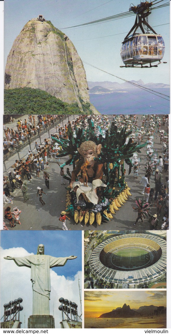 BRESIL RIO DE  JANEIRO CARNAVAL LOT DE 6 BELLES CARTES RARE !!! - Rio De Janeiro