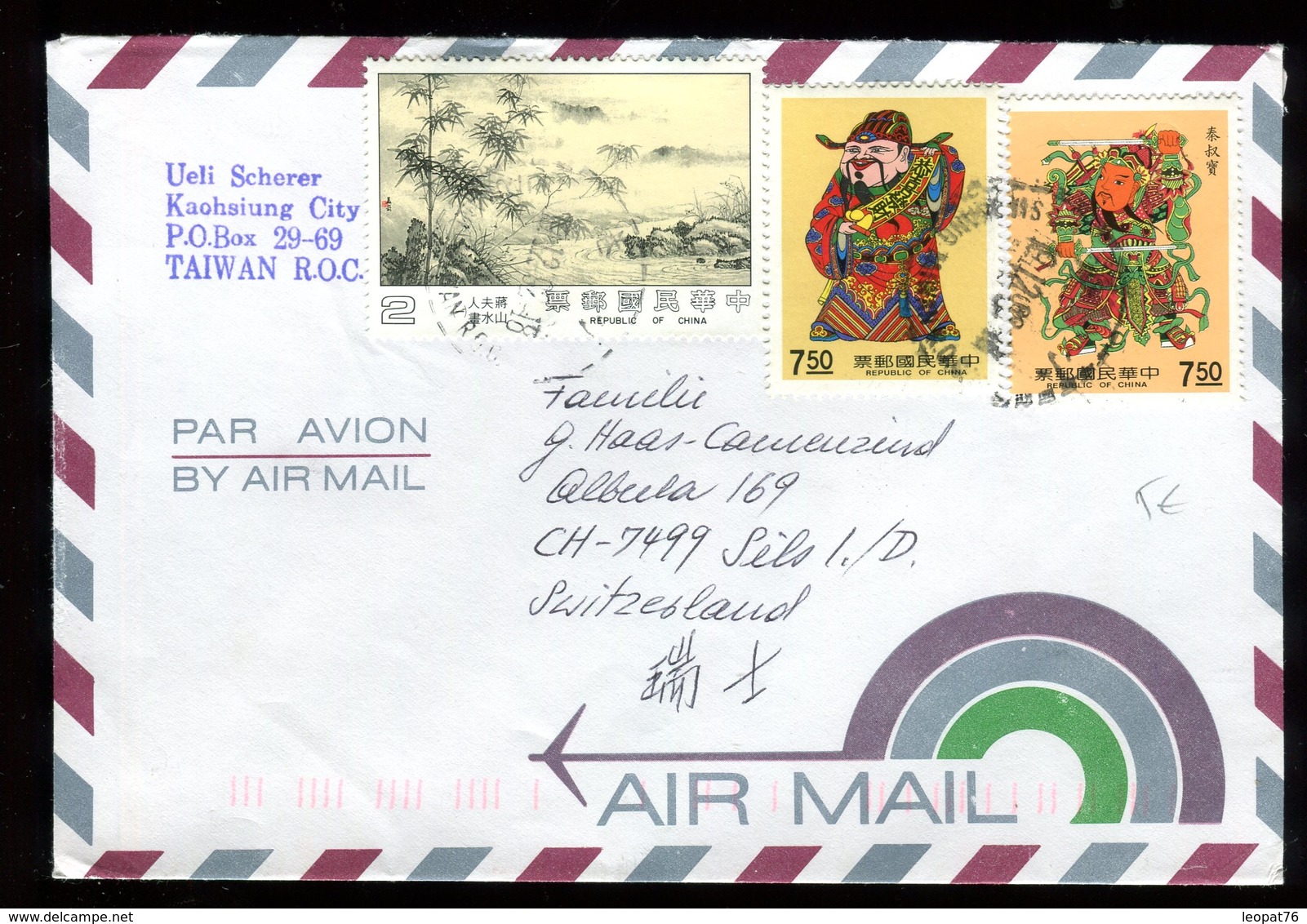 Taiwan - Enveloppe Pour La Suisse En 1992 - Storia Postale