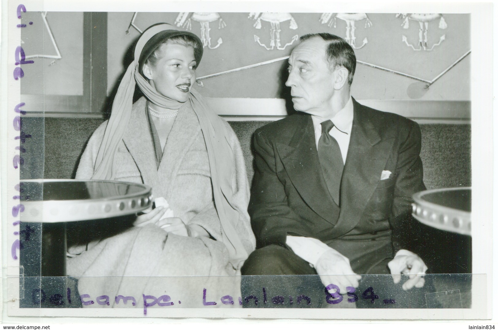 - Photo De Presse - Original - Rita HAYWORTH, Buster KEATON, ,  24-09-1952, TBE, Scans. - Famous People
