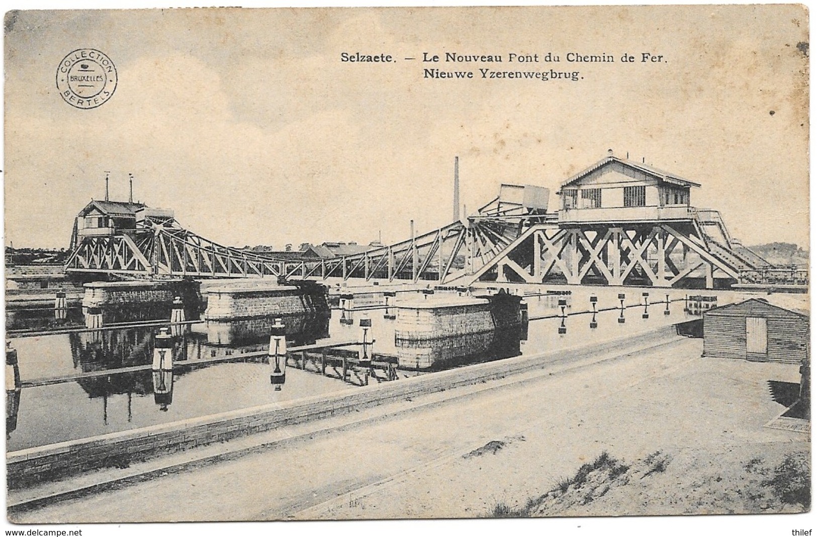 Selzaete NA8: Nieuwe Yzerenwegbrug 1912 - Zelzate