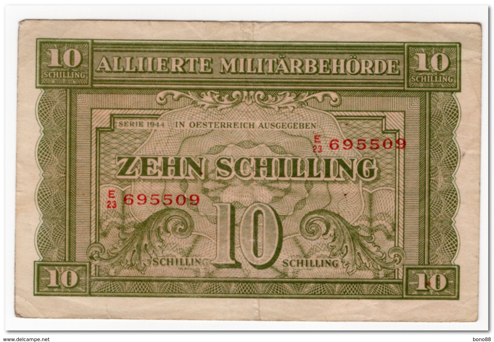 AUSTRIA,10 SHILLING,1944,P.106,VF - Austria