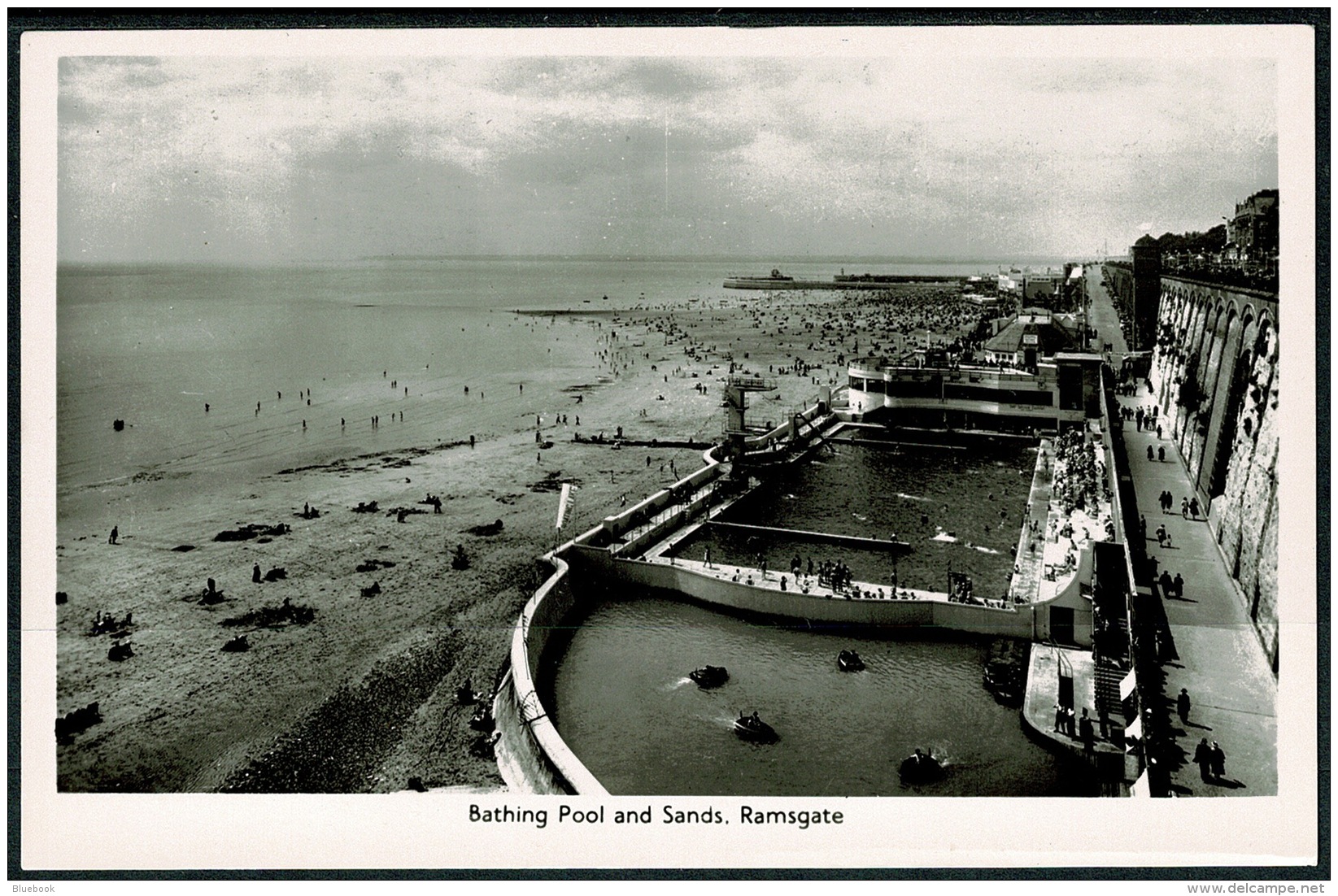 RB 1211 - Real Photo Postcard - Bathing Pool &amp; Sands - Ramsgate Kent - Ramsgate