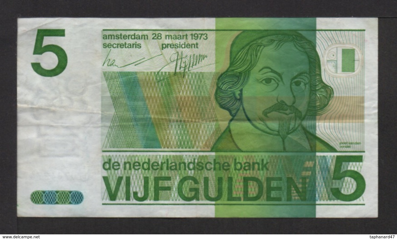 Billet . Pays-Bas . 5 Gulden . 03/28/1973 . N° 5070704274 . - 5 Gulden