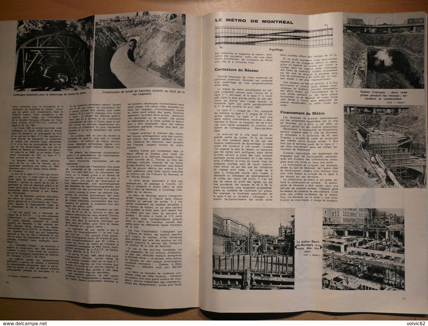 Vie Du Rail 1077 1967 Tunnel De Sampanges Metro De Montréal Colonie Kerandraon De Plobannalec - Trains