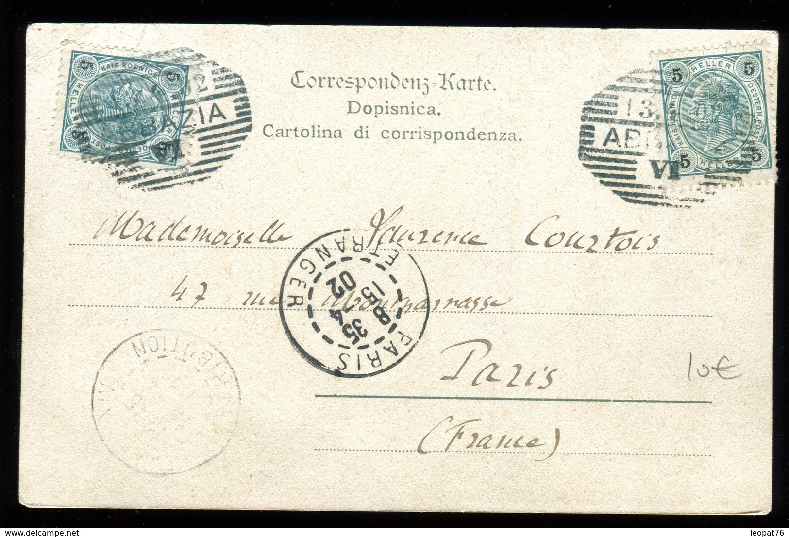 Autriche - Oblitération De Abbazia Sur Carte Postale En 1902 Pour Paris - Eastern Austria