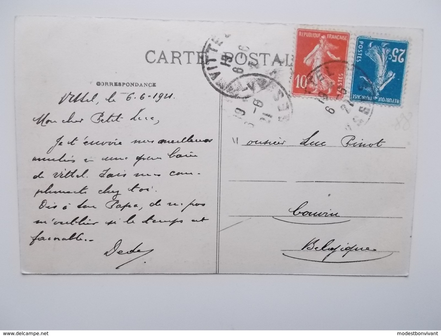 CPA 88 - VITTEL - Le Parc - La Roseraie, Cachet 1921  - NO REPRO - Contrexeville