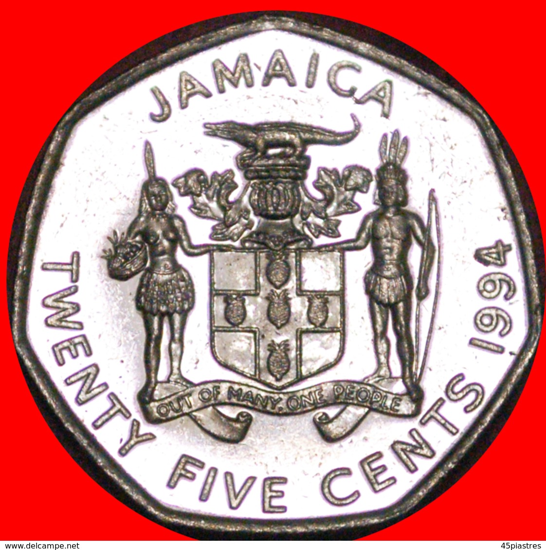 # GARVEY (1887-1940): JAMAICA ★ 25 CENTS 1994 MINT LUSTER! LOW START ★ NO RESERVE! - Jamaique