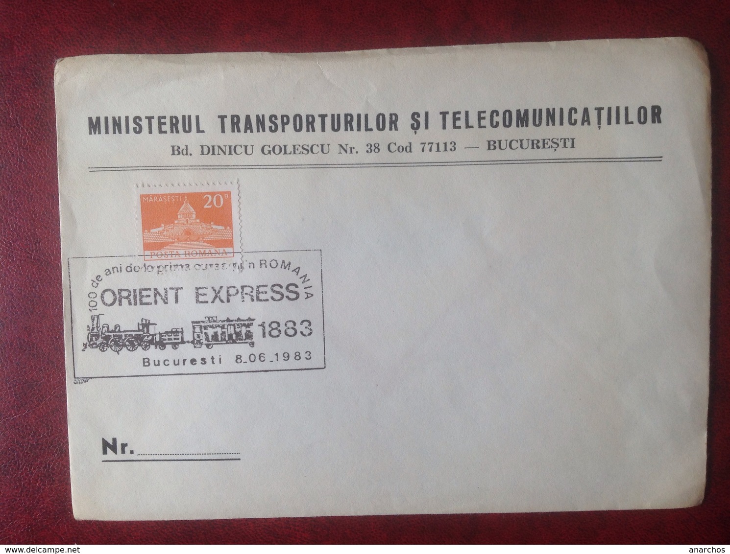 H Telecomunicatiilor Orient Express Ministerul Transporturilor Bucuresti - Postmark Collection