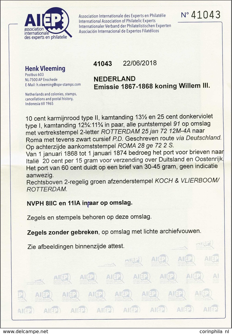 NL 1867 King William III - Andere & Zonder Classificatie