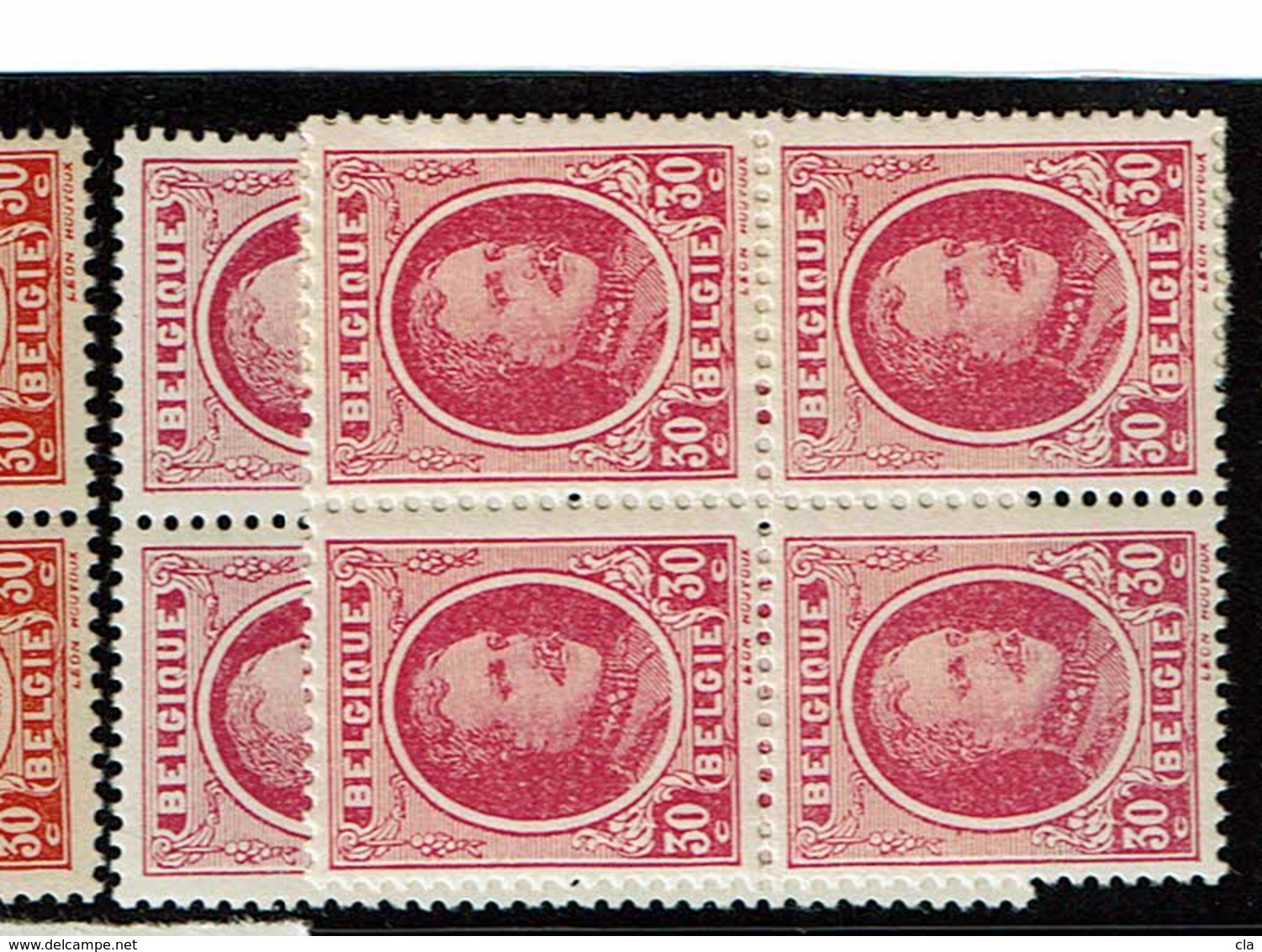 200  Blocs 4  **  2 Nuances - 1922-1927 Houyoux