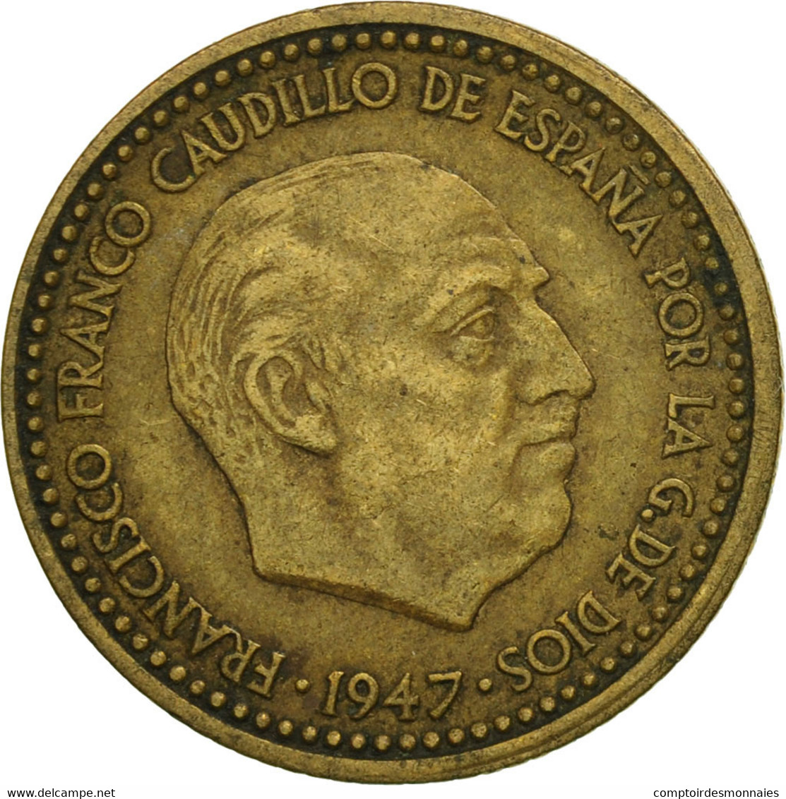 Monnaie, Espagne, Francisco Franco, Caudillo, Peseta, 1954, TB+ - 1 Peseta