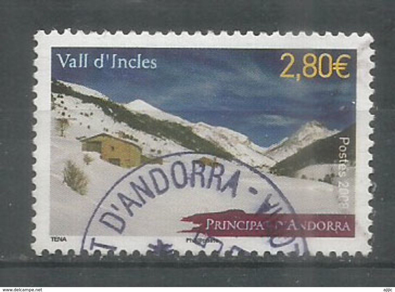 Vallèe Enneigèe D'Incles  Un Timbre Oblitéré 1 ère Qualité, Haute Faciale 2008 - Used Stamps