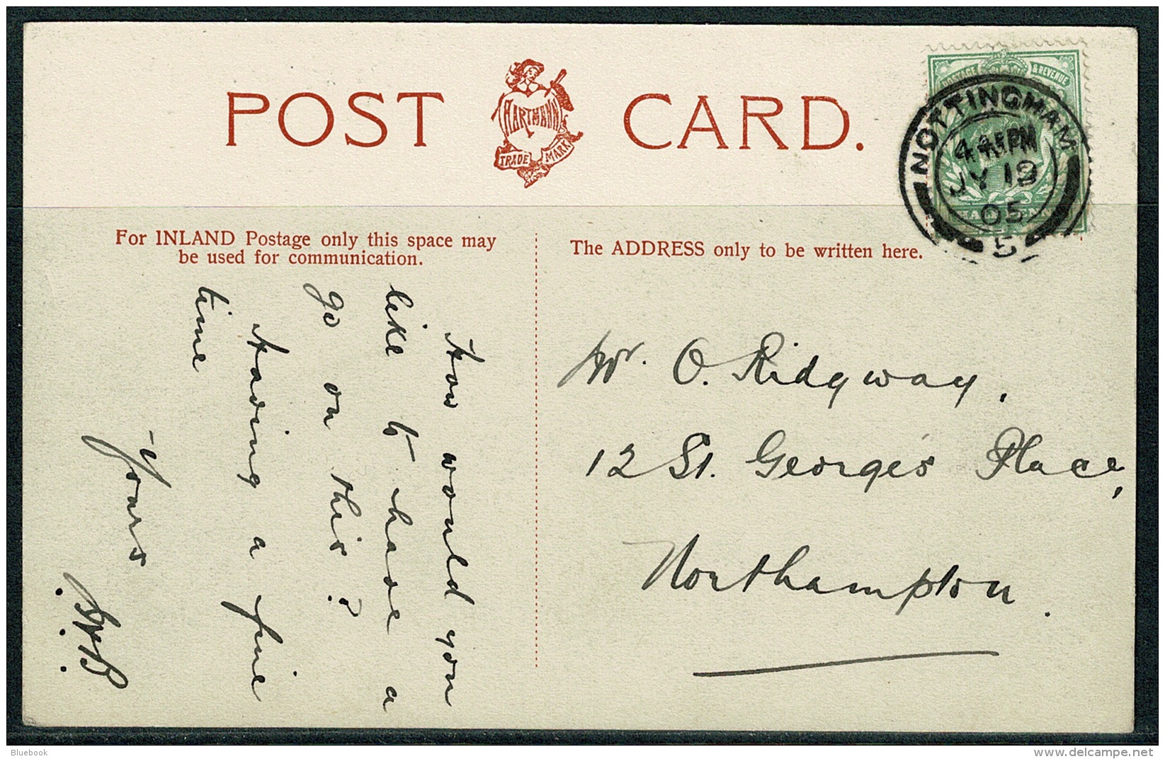 RB 1212 - 1905 Postcard - Trent Embankment - Nottingham - Nottingham